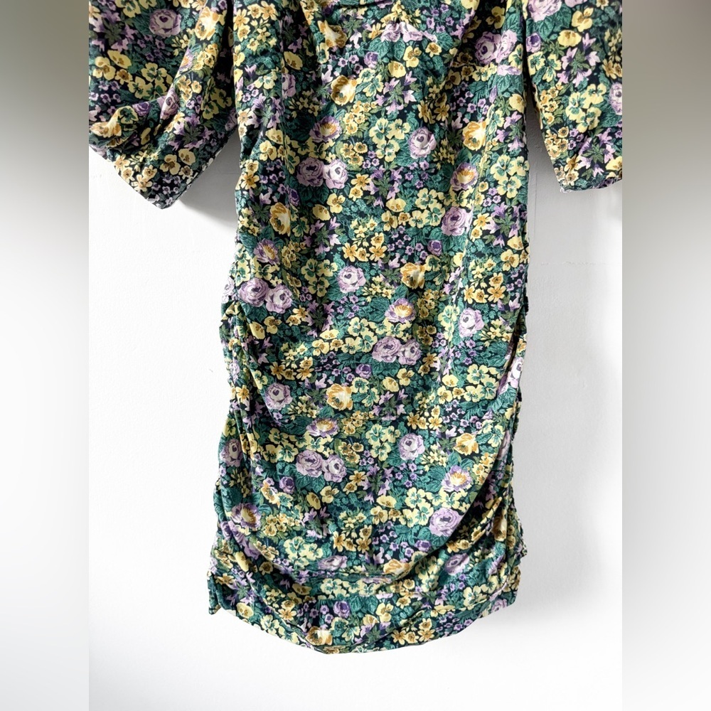 Floral Ruched Mini Dress - Picture 8 of 9